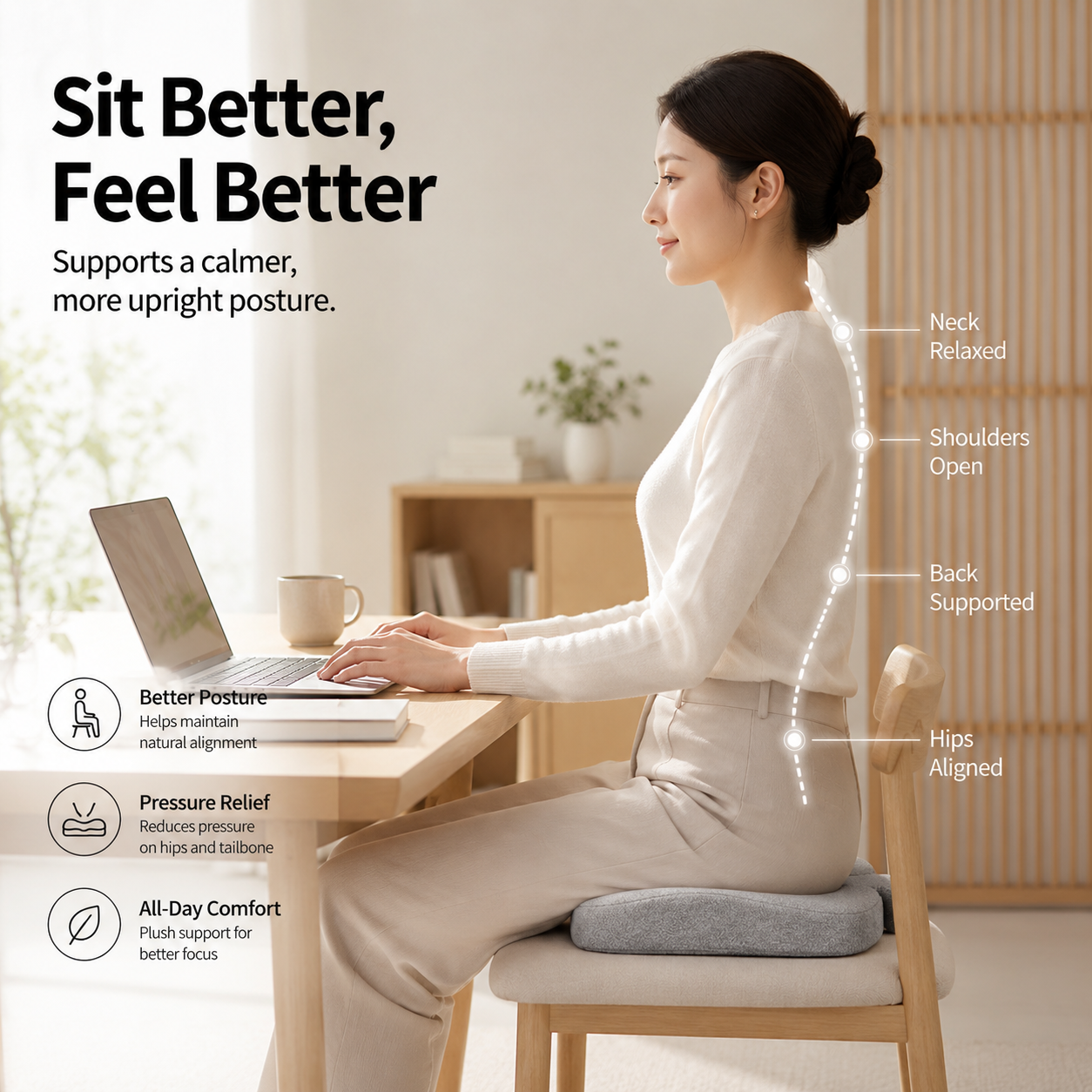 Honekawa™ Comfort Seat Cushion